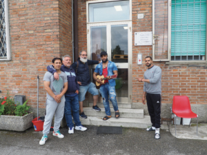 I quattro detenuti a S. Giacomo assieme a Michele Luciani